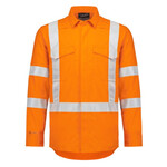 Mens Orange Flame Lightweight Ripstop X Back Taped Shirt