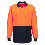 Hi Vis Contrast Class D Polo Shirt Long Sleeve