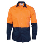 Mens Hi Vis Cool Breeze Food Industry Cotton Long Sleeve Shirt