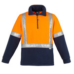 Mens Hi Vis Fleece Jumper Shoulder Taped