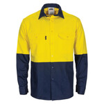 Mens Cool Breeze T2 Vertical Vented Cotton Shirt with Gusset Sleeves