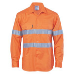 Mens HiVis Vertical Vented Cotton Shirt with Generic R/Tape