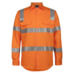 Mens Hi Vis (D+N) Long Sleeve 150G Vic Rail Shirt