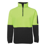 Mens Hi Vis Half Zip Polar Fleece