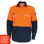 Two Tone RipStop Cotton Cool Long Sleeve Shirt