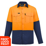 Mens Hi Vis Outdoor Long Sleeve Shirt