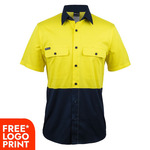 Hi-Vis Short Sleeve Stretch Work Shirt