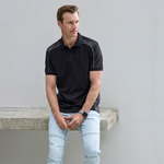 Unisex Grid Short Sleeve Polo