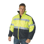 Mens Hi Vis D/N Contrast Bomber Jacket