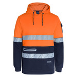 Mens 450g Hi VIs Pull Over Hoodie with Fragmented Tape