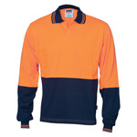 Mens Hi Vis Cool Breeze Cotton Jersey Food Industry Long Sleeve Polo