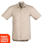 Mens Light Weight Tradie Short Sleeve Shirt
