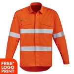 Mens Organic Flame Hrc 2 Hoop Taped Open Front Spliced Shirt