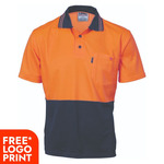 Cotton Back Hi Vis Two Tone Fluoro Polo