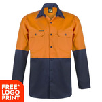 Mens Two Tone Long Sleeve Shirt 
