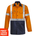 Mens Hi Vis X Pattern CSR L/S Shirt